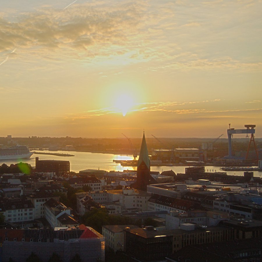 Morgenstimmung in Kiel Kiel bei Sonnenaufgang